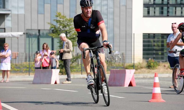 Jerome bourdel au triathlon de chateau gontier