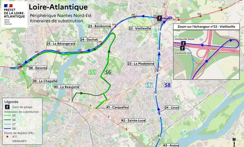 Fermeture du périphérique nantais jusqu'à dimanche