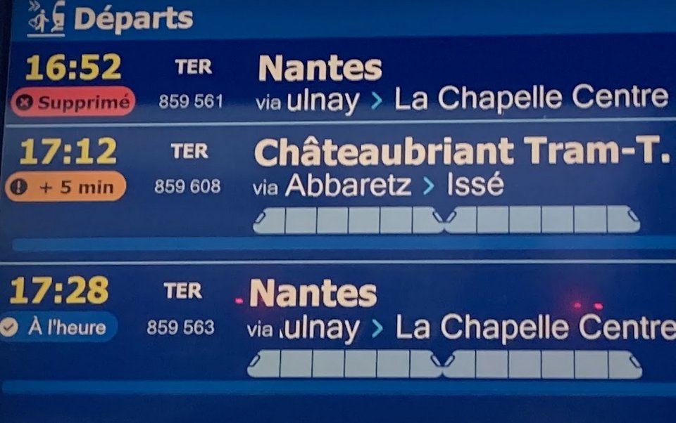 La ligne Nantes-Châteaubriant ralentie par des travaux